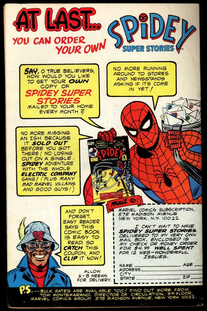 Spidey Super Stories 1 Marvel 1975 (VG+) 1st Black SpiderWoman