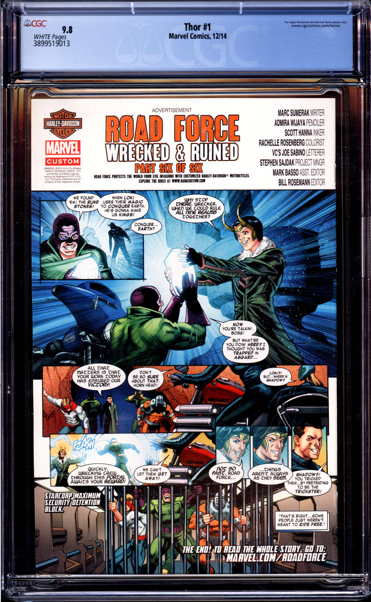 Thor #1 CGC 9.8 (2014) Jane Foster Becomes New Thor! – Ultimate