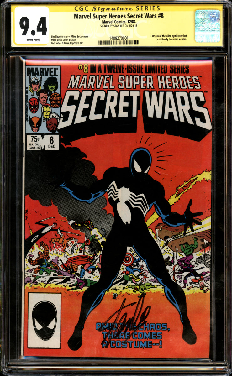 Marvel Super Heroes Secret Wars #8 CGC 9.4 (1984) SIGNED BY STAN