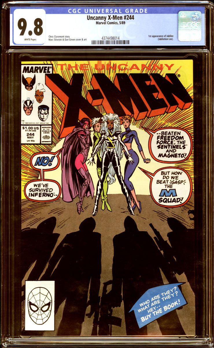 Uncanny X-Men #244 CGC 9.8 (1989 Marvel Comics) 1st App. of