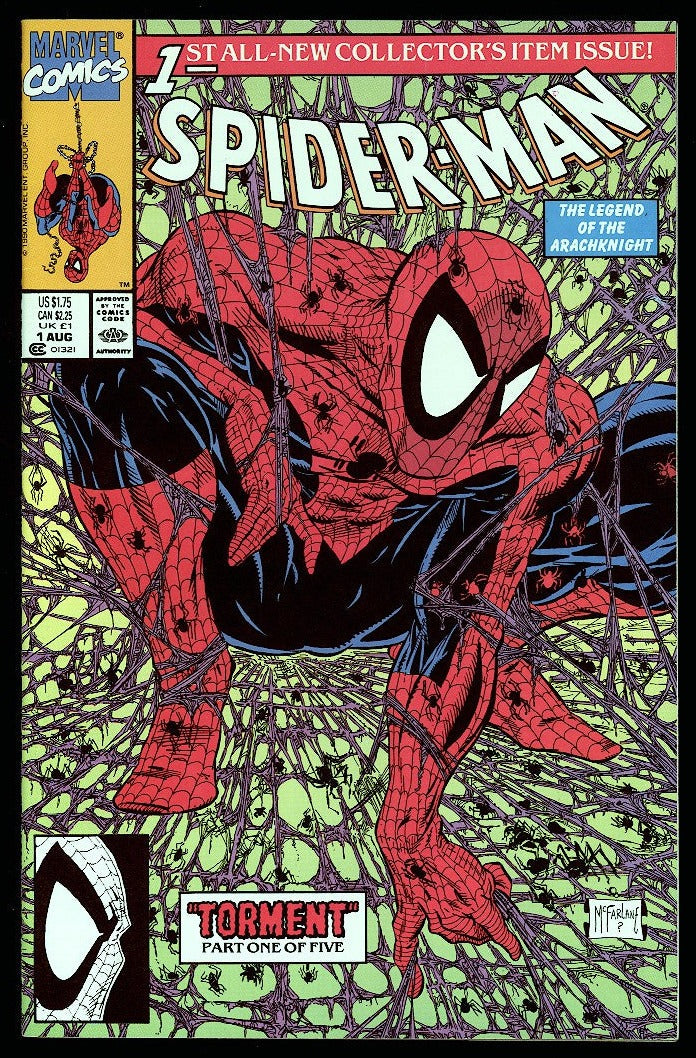 Spider-Man #1 Marvel 1990 (NM+)(2) Classic Mcfarlane Cover