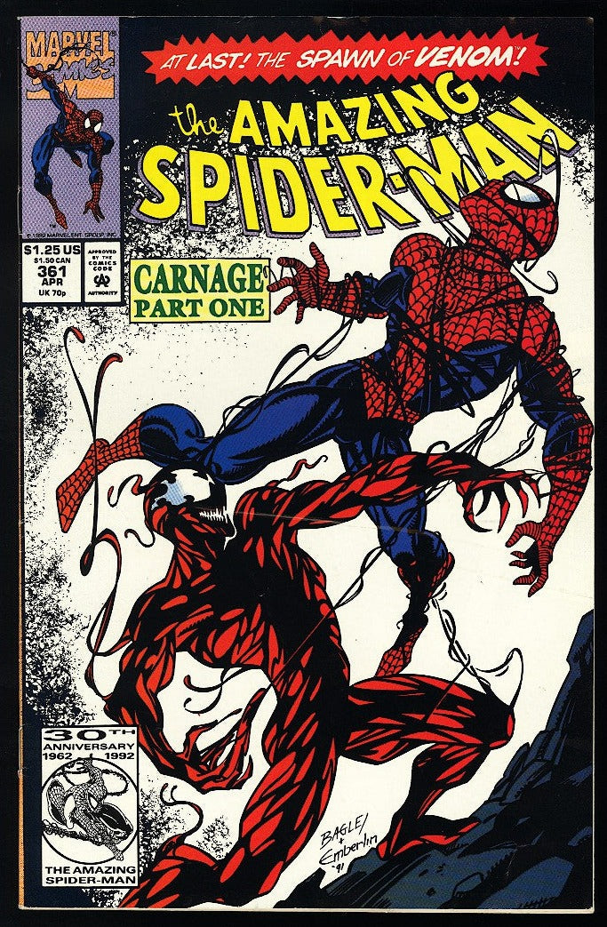 Amazing Spider-Man #361 Marvel 1992 1st Full App of Carnage