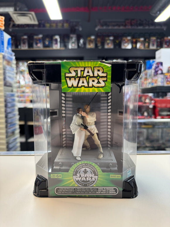 Star Wars 25th Luke Skywalker & Princess Leia Swing to Freedom SEALED NIB