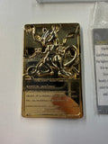 Pokemon 1999 Burger King 23k Gold Plated Mewtwo #150 w/ COA