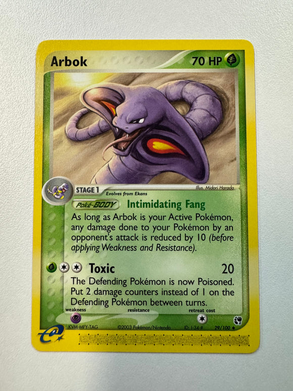 Pokémon TCG Arbok Sandstorm 2003 Non-Holo 29/100