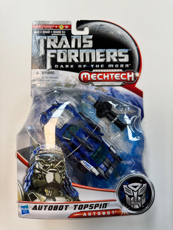 Hasbro 2010 Transformers Dark of the Moon Mechtech Topspin Autobot NIP