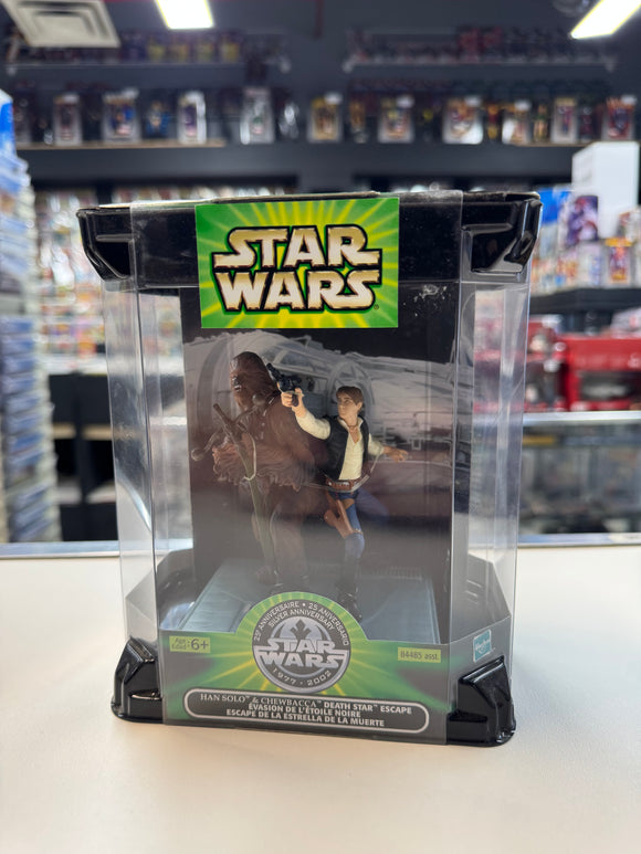 Star Wars 25th Han Solo & Chewbacca Death Star Escape SEALED NIB