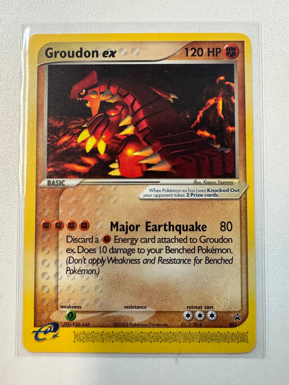 Pokémon TCG Groudon Ex Black Star Promo 2003 Non-Holo 002