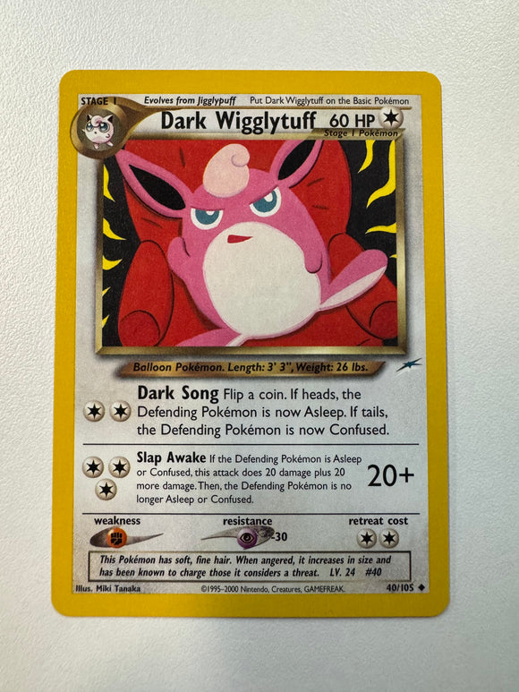 Pokémon TCG Dark Wigglytuff Neo Destiny 2000 Non-Holo 40/105 MINT