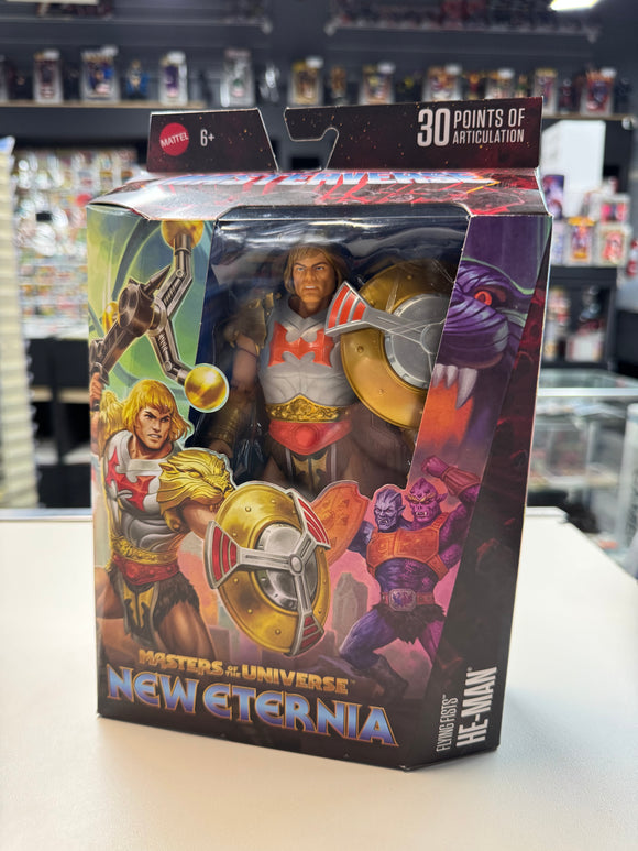 Mattel 2023 MOTU New Eternia Flying Fists He-Man SEALED NIB