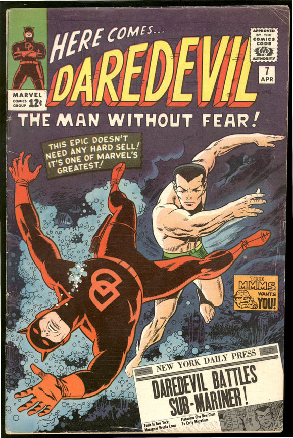 Daredevil #7 Marvel 1965 (FN-/FN) Daredevil Dons New Red Costume!