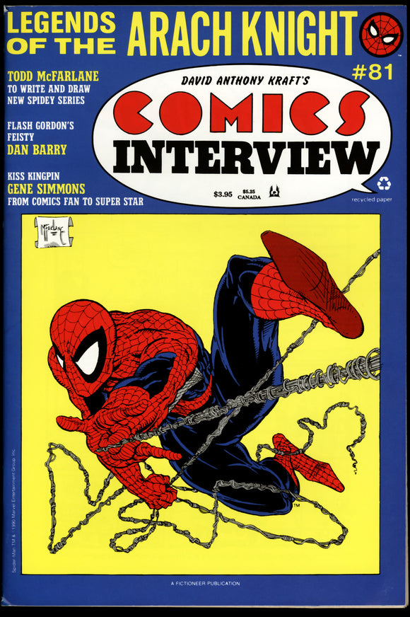 Comics Interview #81 Marvel 1990 (VF/NM) Todd McFarlane Art & Interview!