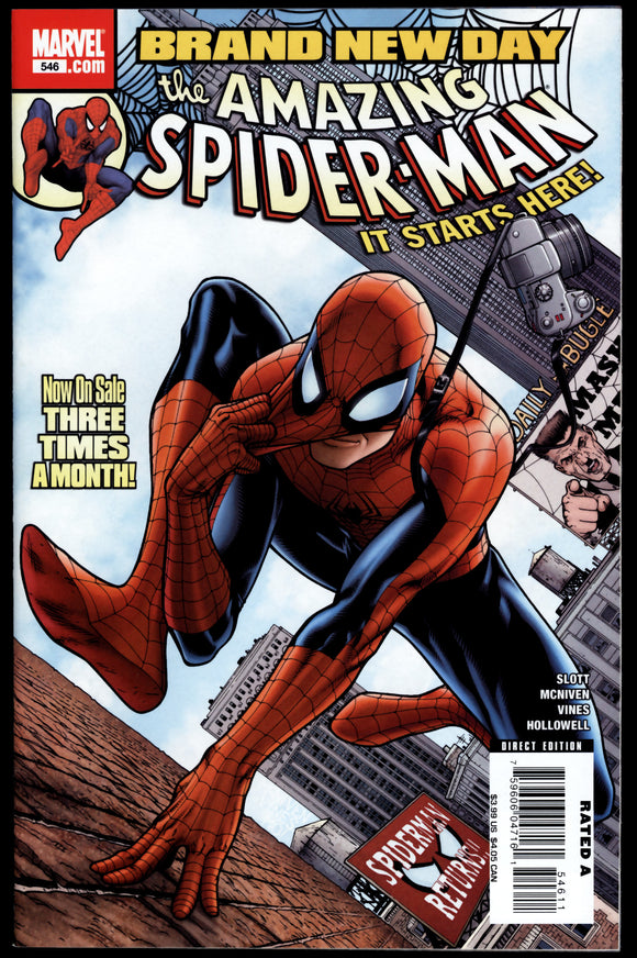 Amazing Spider-Man #546 Marvel 2008 (NM) 1st App of Mr. Negative!