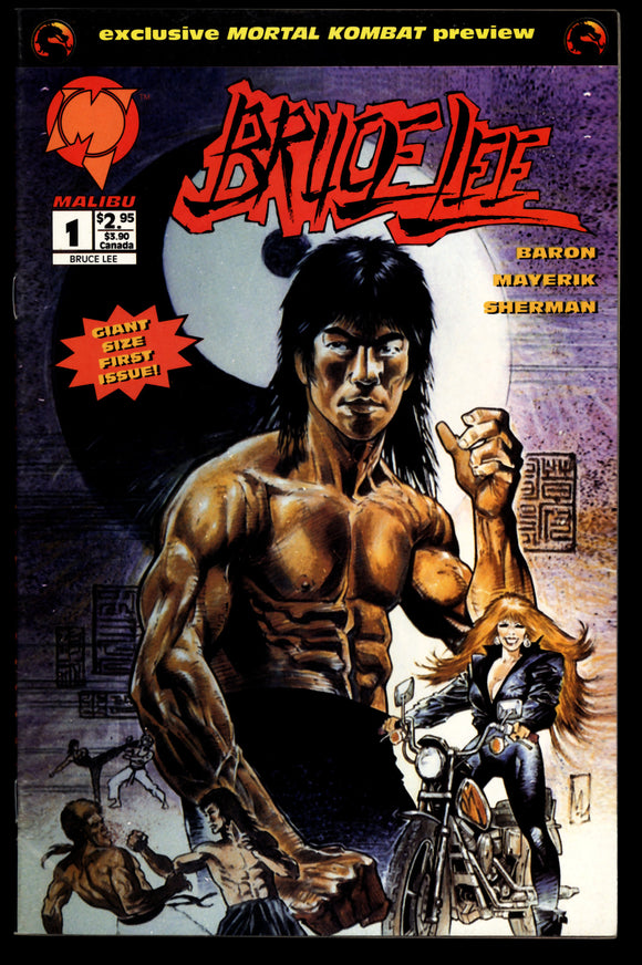 Bruce Lee #1 Malibu Comics 1994 (VF-) 1st Mortal Kombat Comic Preview!