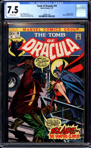 Tomb of Dracula #10 CGC 7.5 (1973) 1st Appearance of Blade!