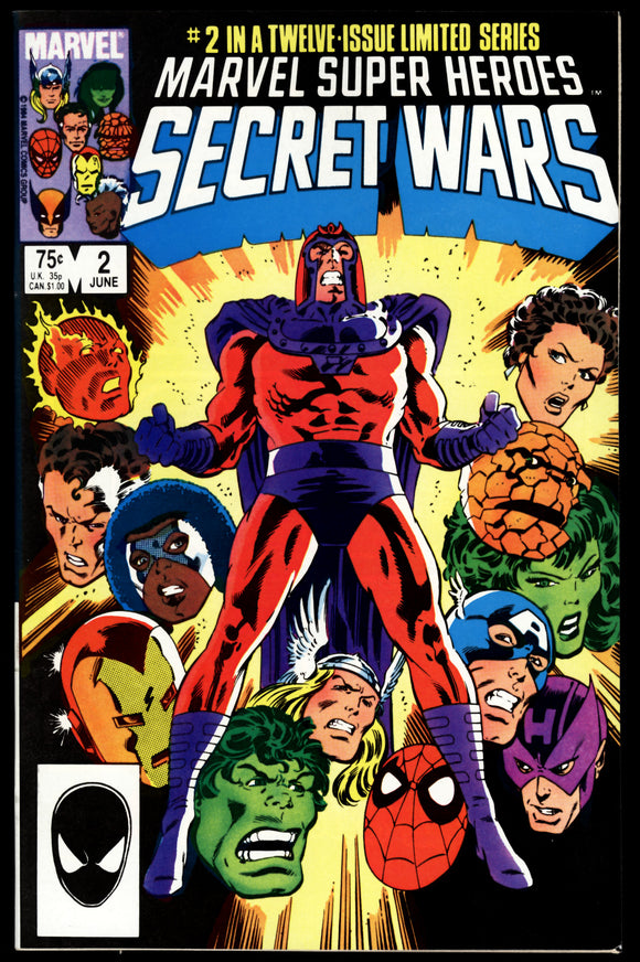 Marvel Super Heroes Secret Wars #2 1984 (NM-) Magneto Cover!