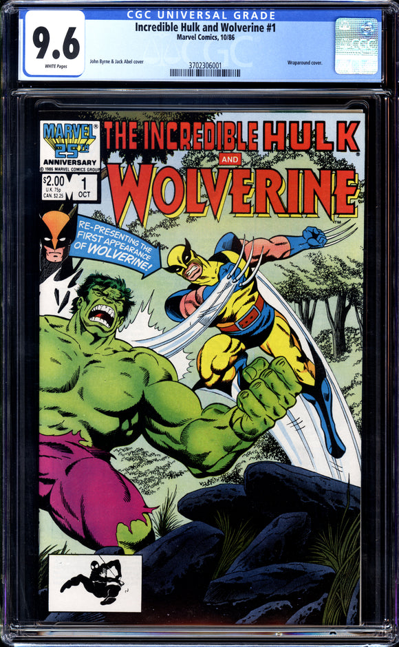 Incredible Hulk and Wolverine #1 CGC 9.6 (1986) Reprints 1st Appearance!