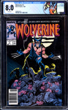 Wolverine #1 CGC 8.0 (1988) 1st Appearance of Patch! NEWSSTAND!