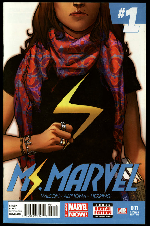 Ms Marvel #1 2014 (VF/NM) 1st Appearance Kamala Khan! 2nd Printing