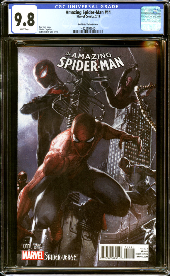 Amazing Spider-Man #11 CGC 9.8 (2015) 1:25 Dell'Otto Variant Cover!