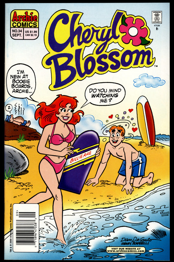 Cheryl Blossom #34 Archie 2000 (NM) DeCarlo Bikini Cover! NEWSSTAND!