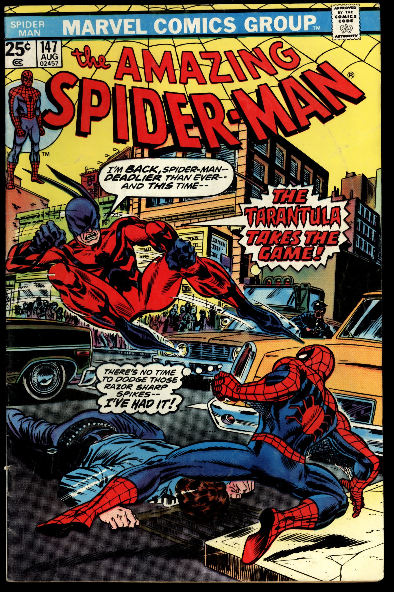 Amazing Spider Man 147 1975 FN John Romita Sr Cover Art Amazing Spider Man 147 1975 FN John Romita Sr Cover Art