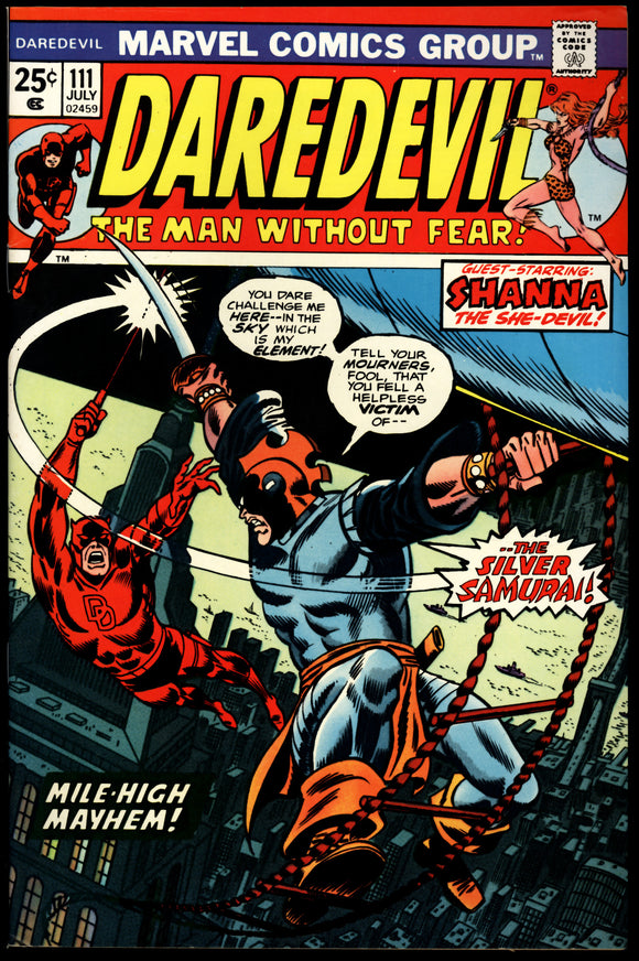 Daredevil #111 Marvel 1974 (NM-) Origin & 1st App of Silver Samurai!