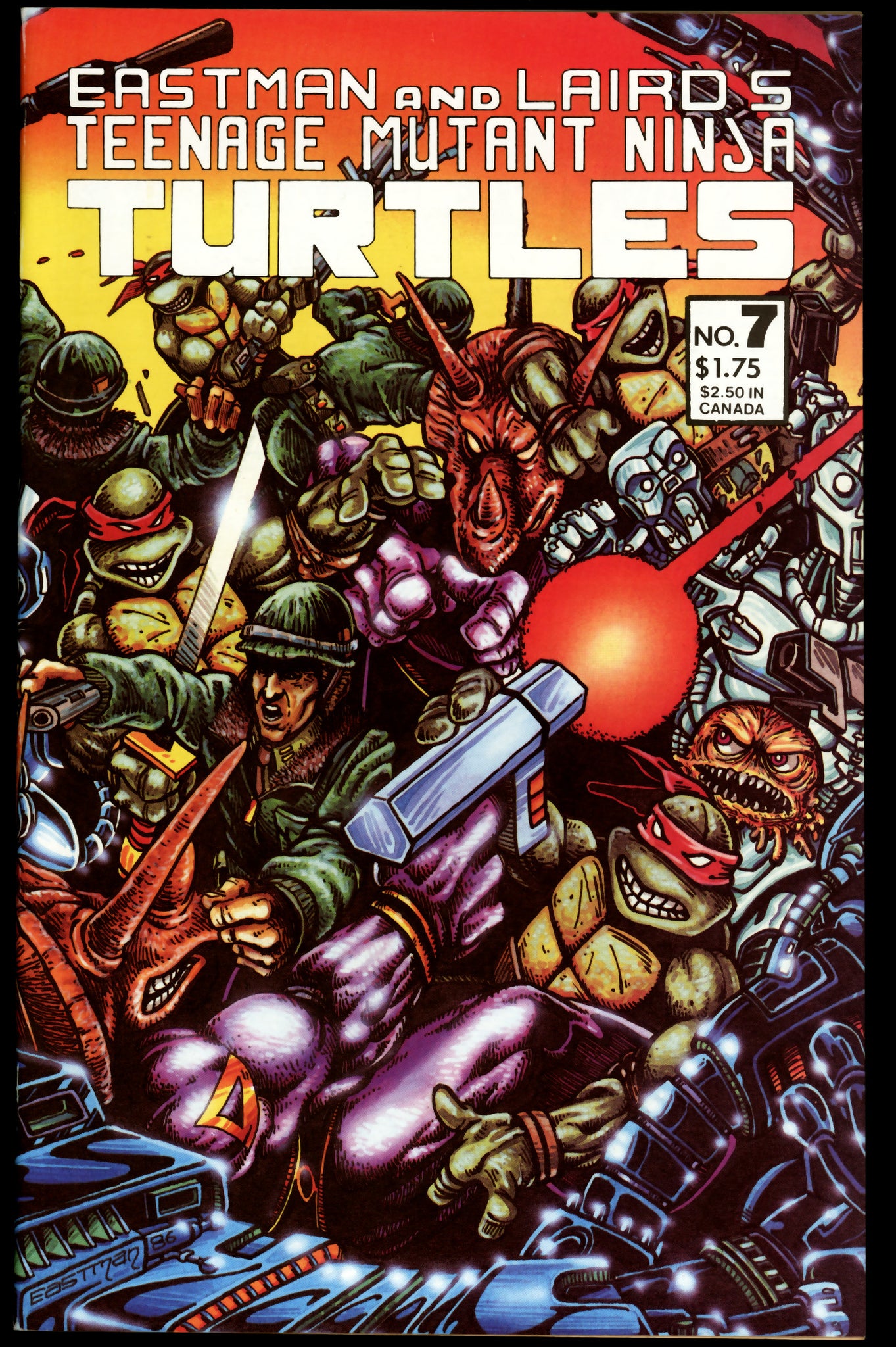 Teenage Mutant Ninja Turtles #7 Mirage 1986 (NM-) 1st TMNT in Color ...