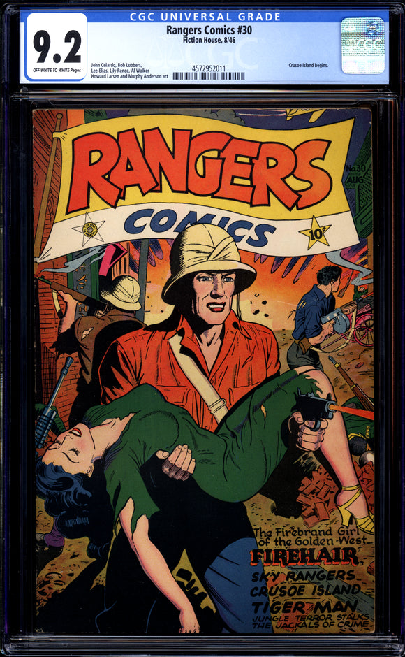 Ranger Comics #30 CGC 9.2 (1946) Crusoe Island Begins! Fiction House