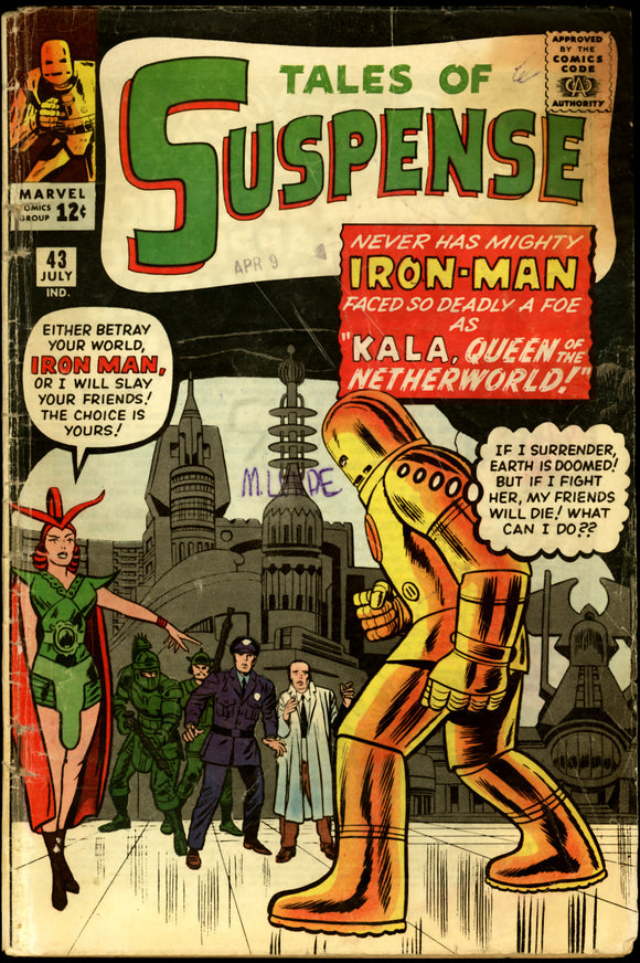 Tales of Suspense #43 Marvel 1963 (GD) 4th App. of Iron Man!