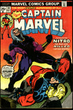 Captain Marvel #34 1974 (VF) 1st Appearance of Nitro! Last Starlin Art!