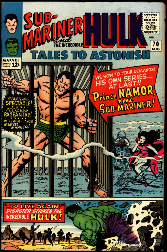 Tales to Astonish #70 FN/VF HIGHER GRADE 1st Sub-Mariner Solo Story!