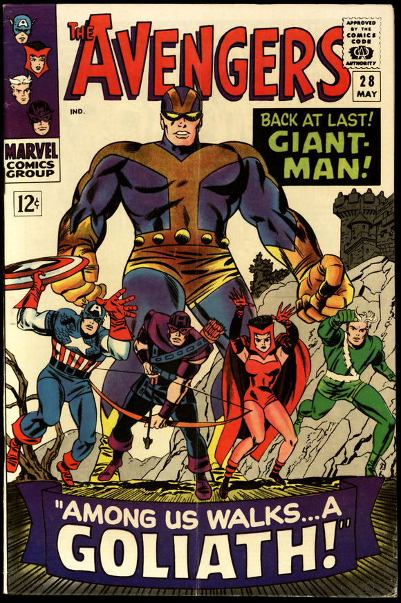 Avengers #28 FN- Marvel 1966 1st App. of Goliath & The Collector!