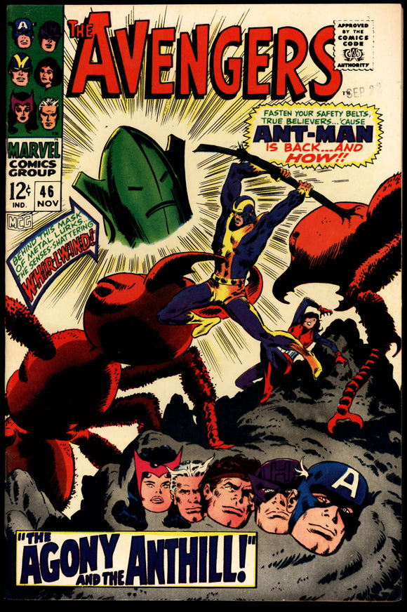 Avengers #46 VF/NM Marvel 1967 1st App. of the Whirlwind!