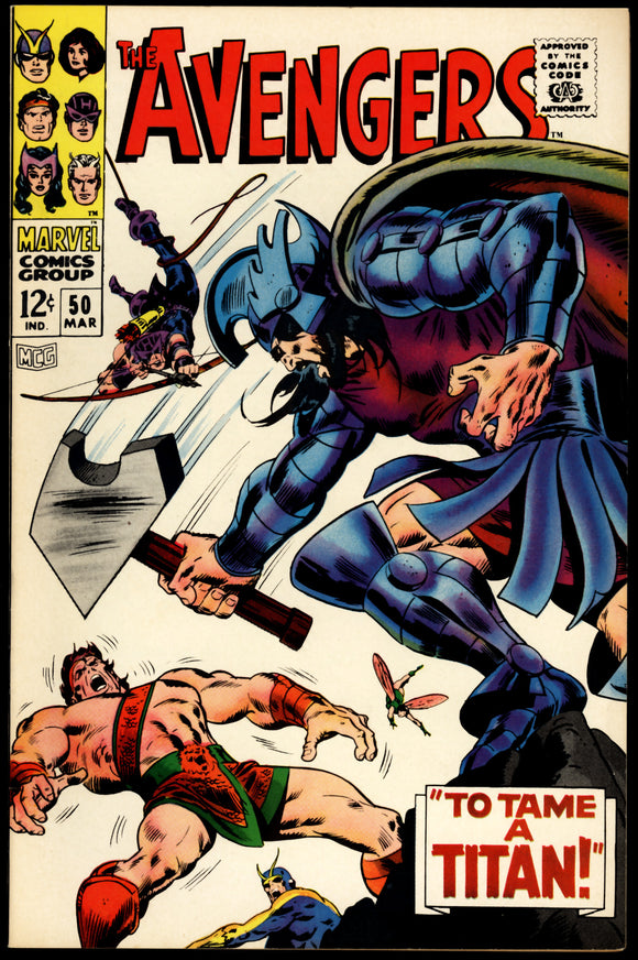 Avengers #50 NM- Marvel 1968 1st App. of Apollo in Cameo!