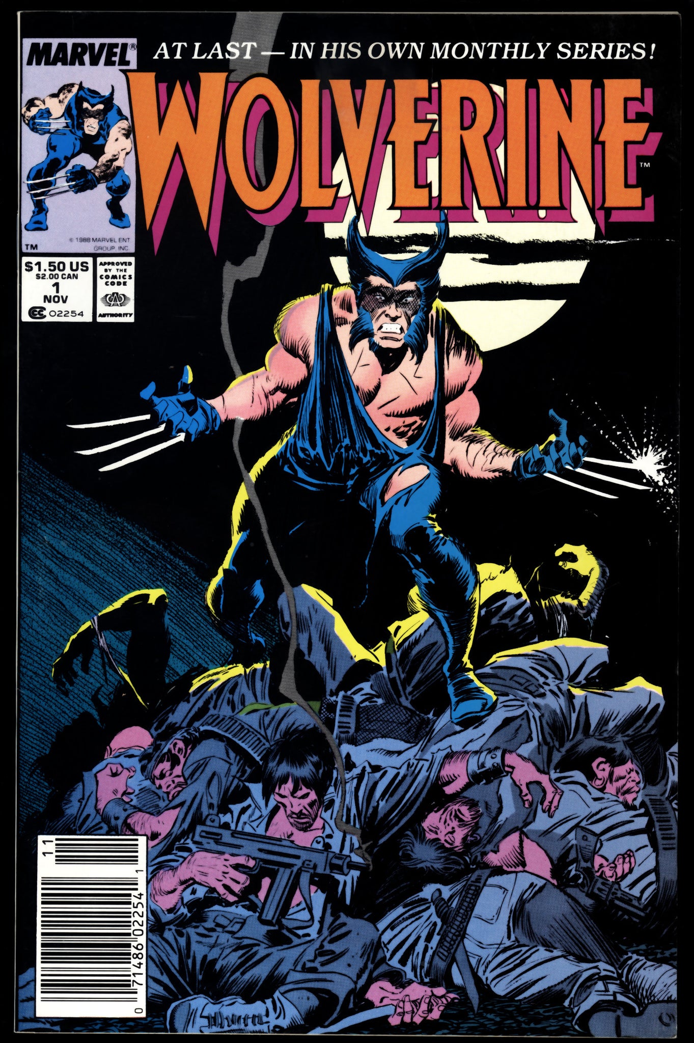 Wolverine 1 Marvel 1988 Nm 1st Wolverine As Patch Newsstand