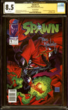 Spawn #1 CGC 8.5 (1992) Signed by Todd McFarlane! NEWSSTAND!