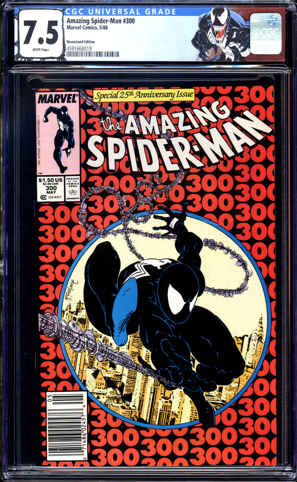 Amazing Spider-Man #300 CGC 7.5 (1988) 1st App. of Venom! NEWSSTAND!