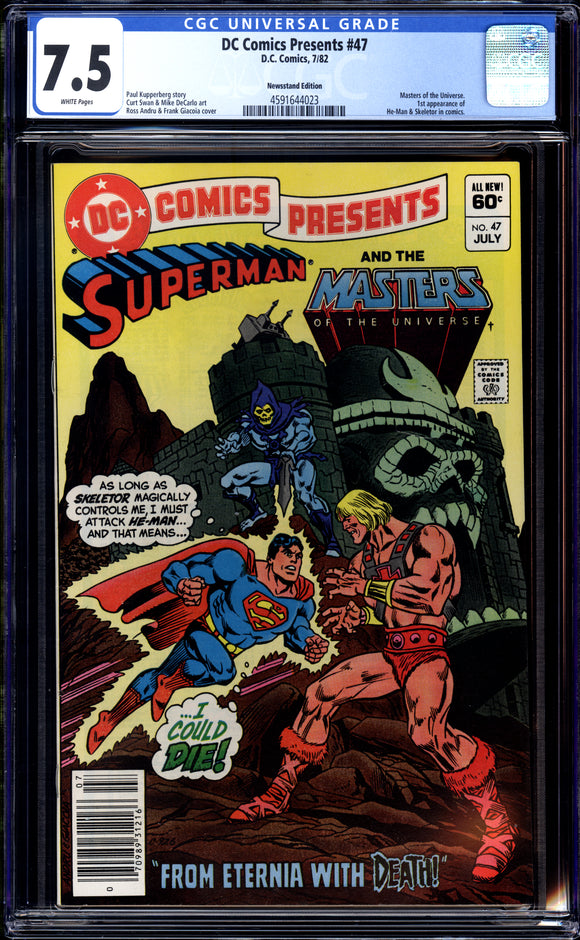 DC Comics Presents #47 CGC 7.5 (1982) 1st He-Man & Skeletor! NEWSSTAND!