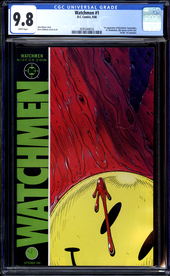 Watchmen #1 CGC 9.8 (1986) 1st App. of Dr. Manhattan, Rorschach, Nite Owl!