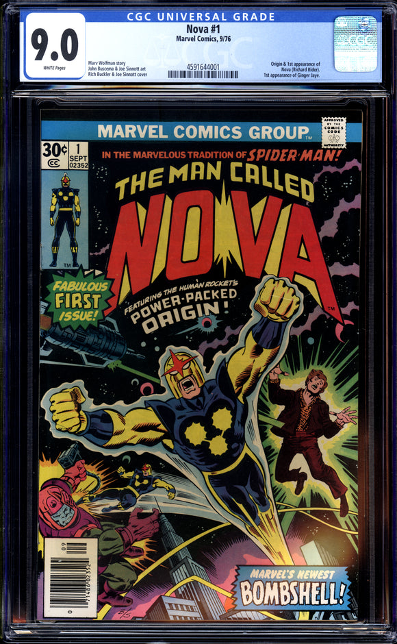 Nova #1 CGC 9.0 (1979) Origin & 1st Appearance of Nova (Richard Rider)