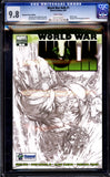 World War Hulk #1 CGC 9.8 (2007) Diamond Retailer 25th Sketch Variant!