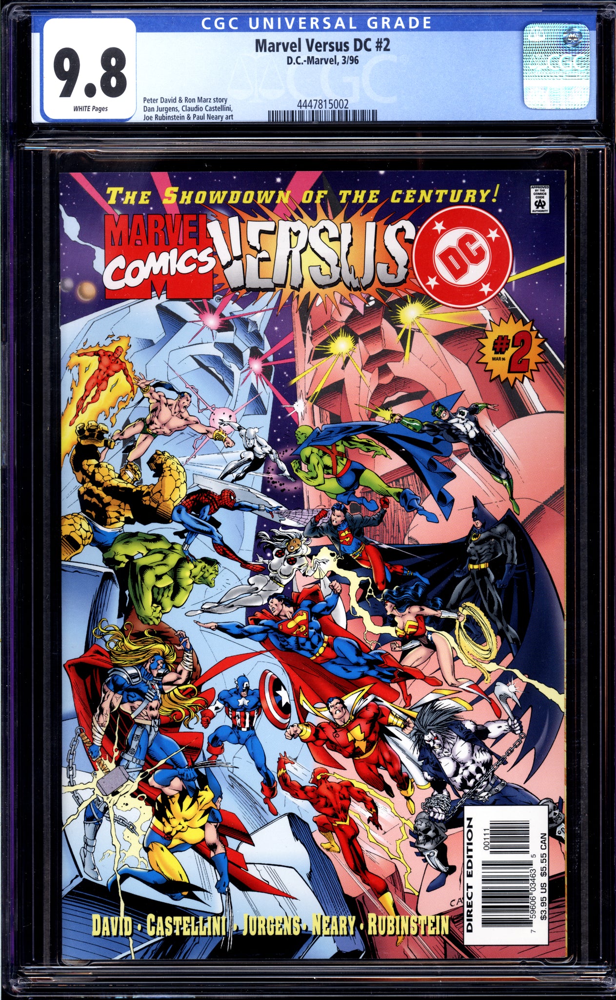 DC Versus Marvel #2 CGC 9.8 (1996) Justice League - Avengers - X