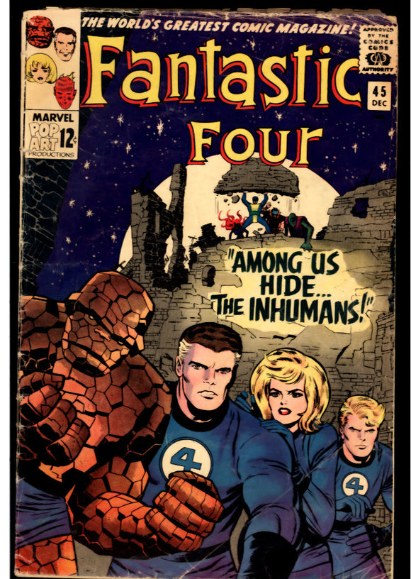 Fantastic Four #45 GD/VG (1965) 1st app. of Inhumans!