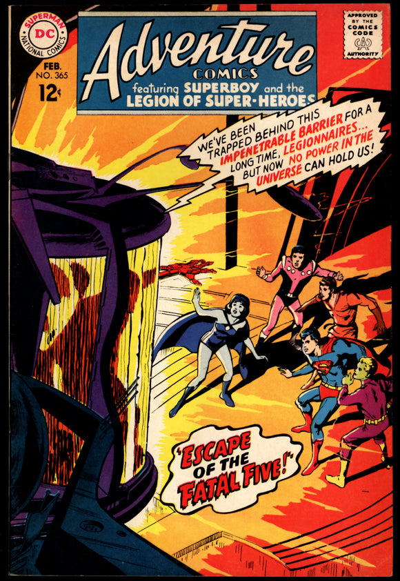 Adventure Comics #365 DC 1968 (FN+) 1st Shadow Lass! Neal Adams!