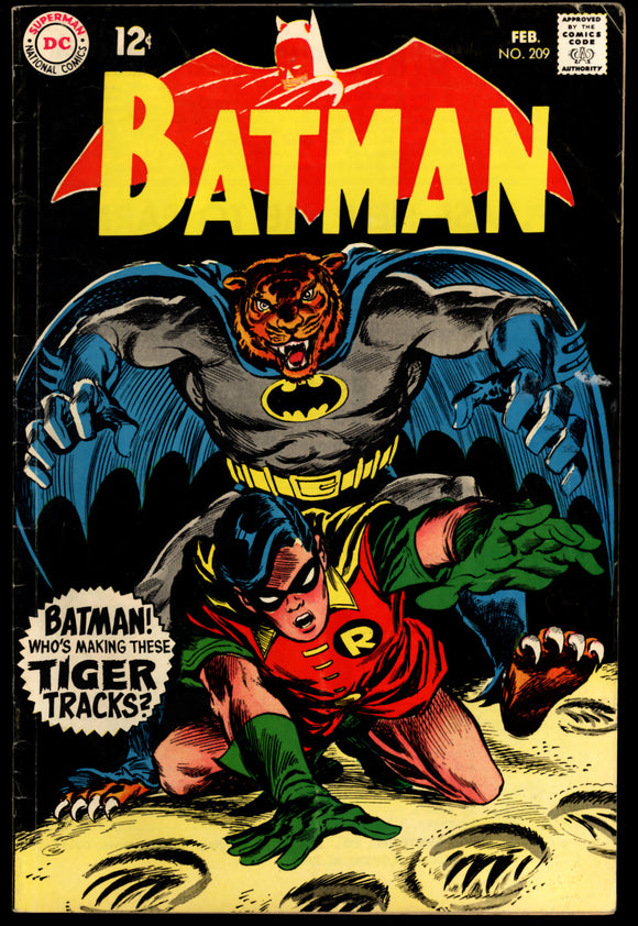 Batman #209 DC Comics 1969 (VG) Irv Novick Cover!