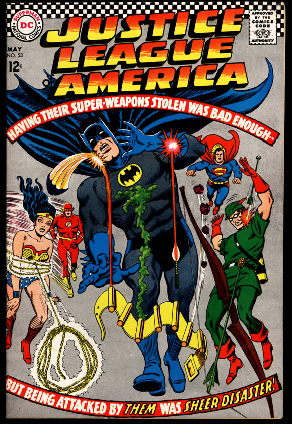 Justice League of America #53 DC 1967 (FN+) Hawkgirl Appearance!