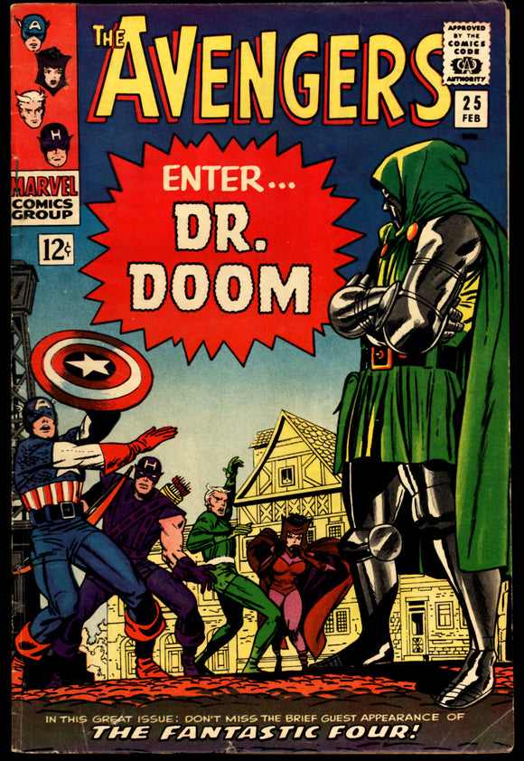 Avengers #25 Marvel 1966 (FN-) 1st Avengers Vs. Doctor Doom!