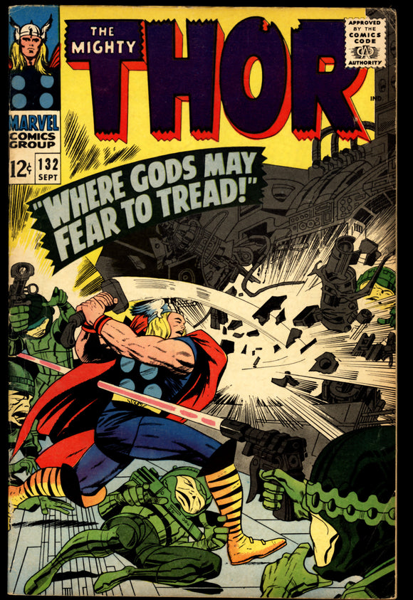 Thor #132 VG/FN (1966) 1st app.of Ego the Living Planet! Jack Kirby cover!