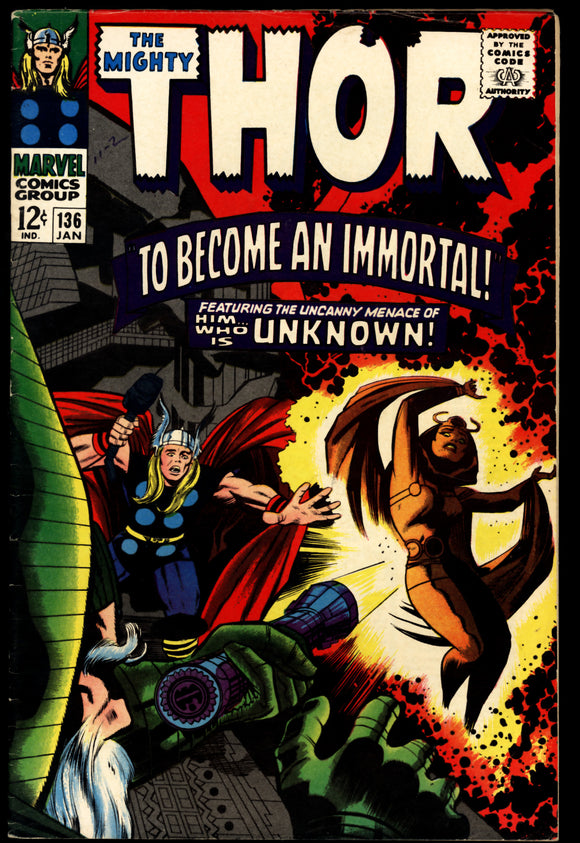 Thor #136 FN (1967) 1st App. of Sir! Jack Kirby!